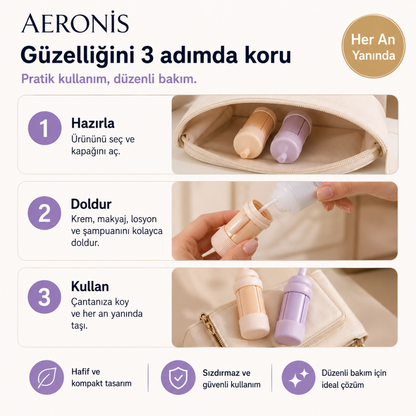 Aeronıs™ 4in1  Pratik Doldurulabilir Çoklu Dispenser